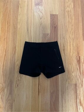 Young Adult Nike Black Athletic Shorts with Side Zip Pocket